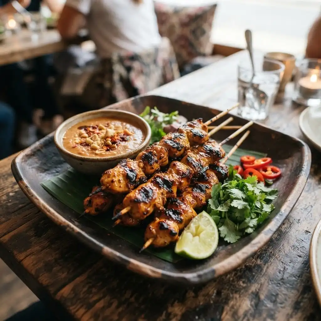 Erdnuss-Hähnchen-Satay