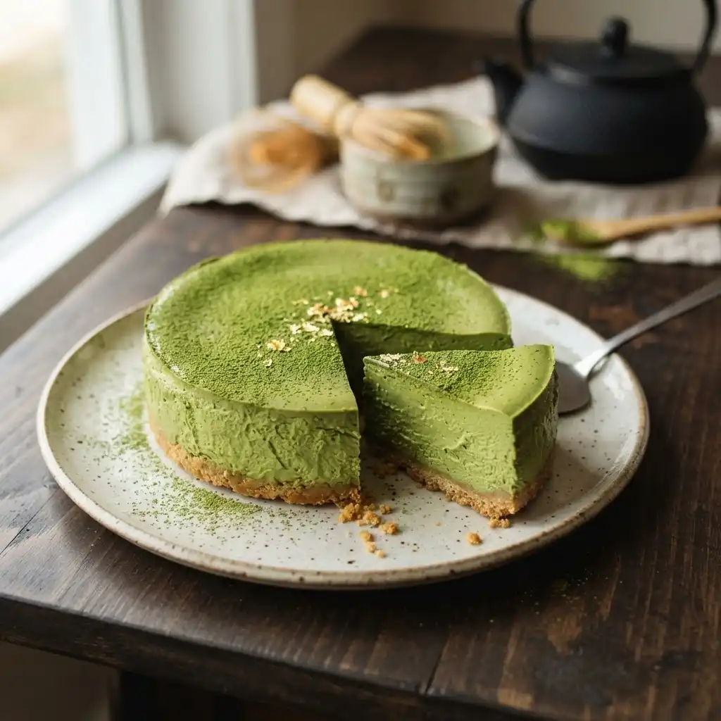 Matcha-Cheesecake