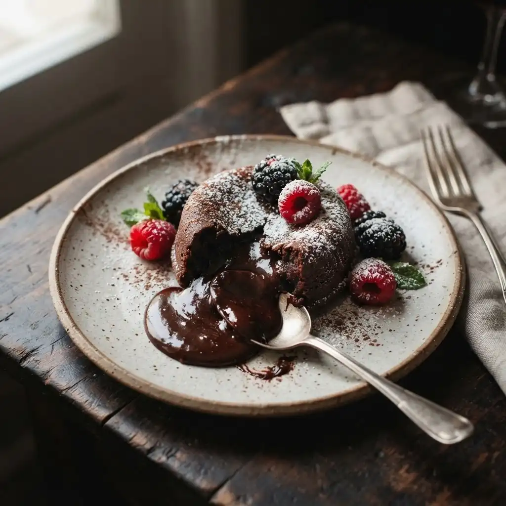 Schokoladenfondant mit flüssigem Kern