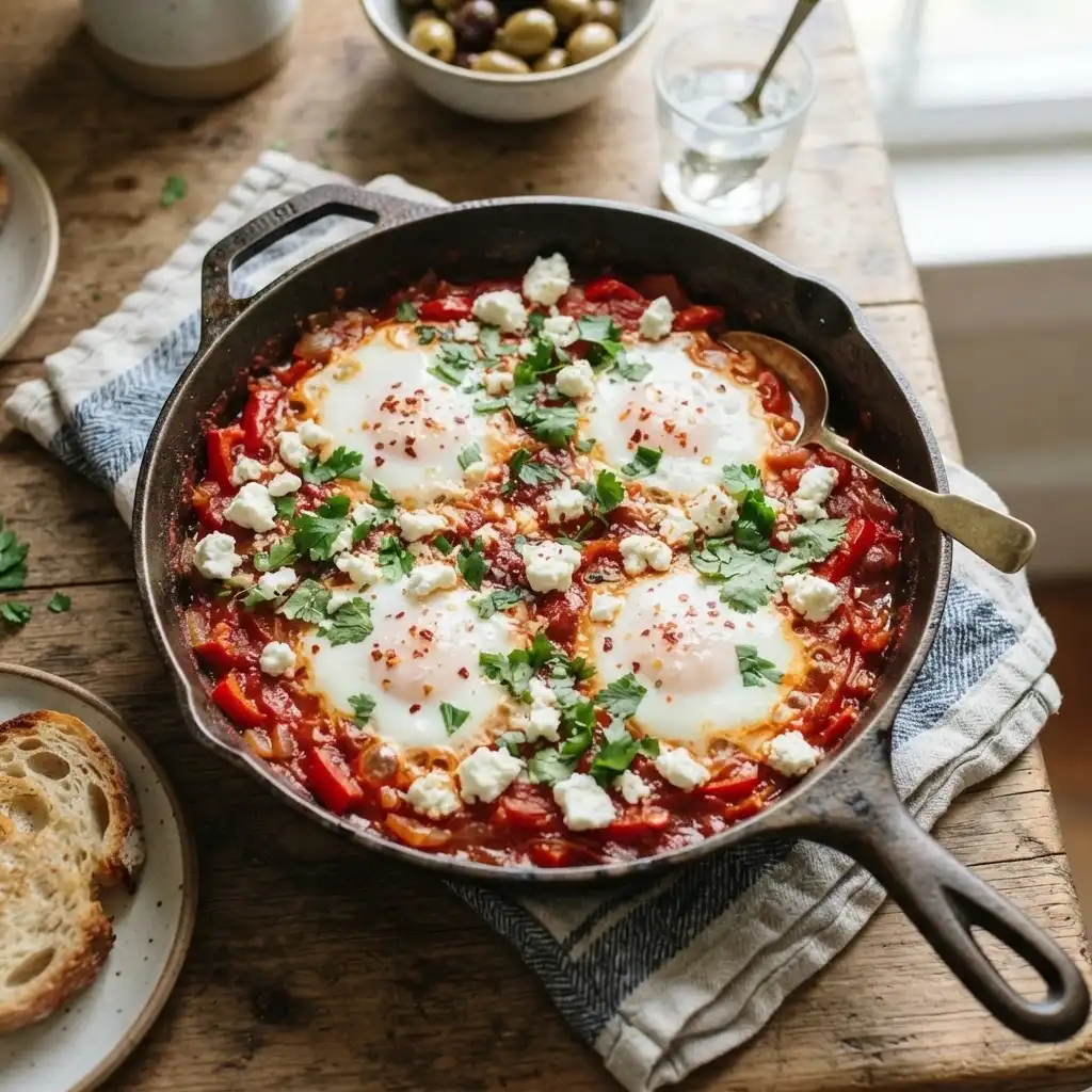 Shakshuka mit Feta und Kräutern