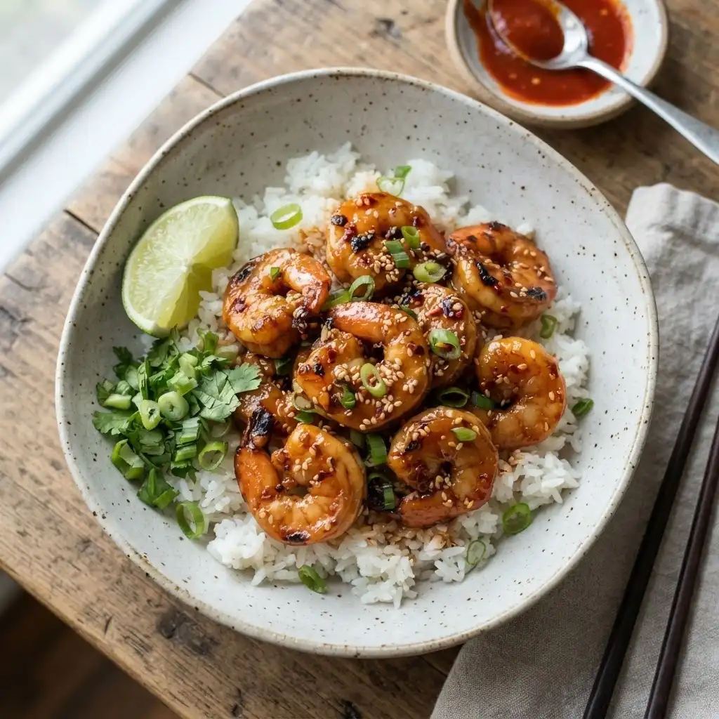 Sriracha-Honig-Garnelen