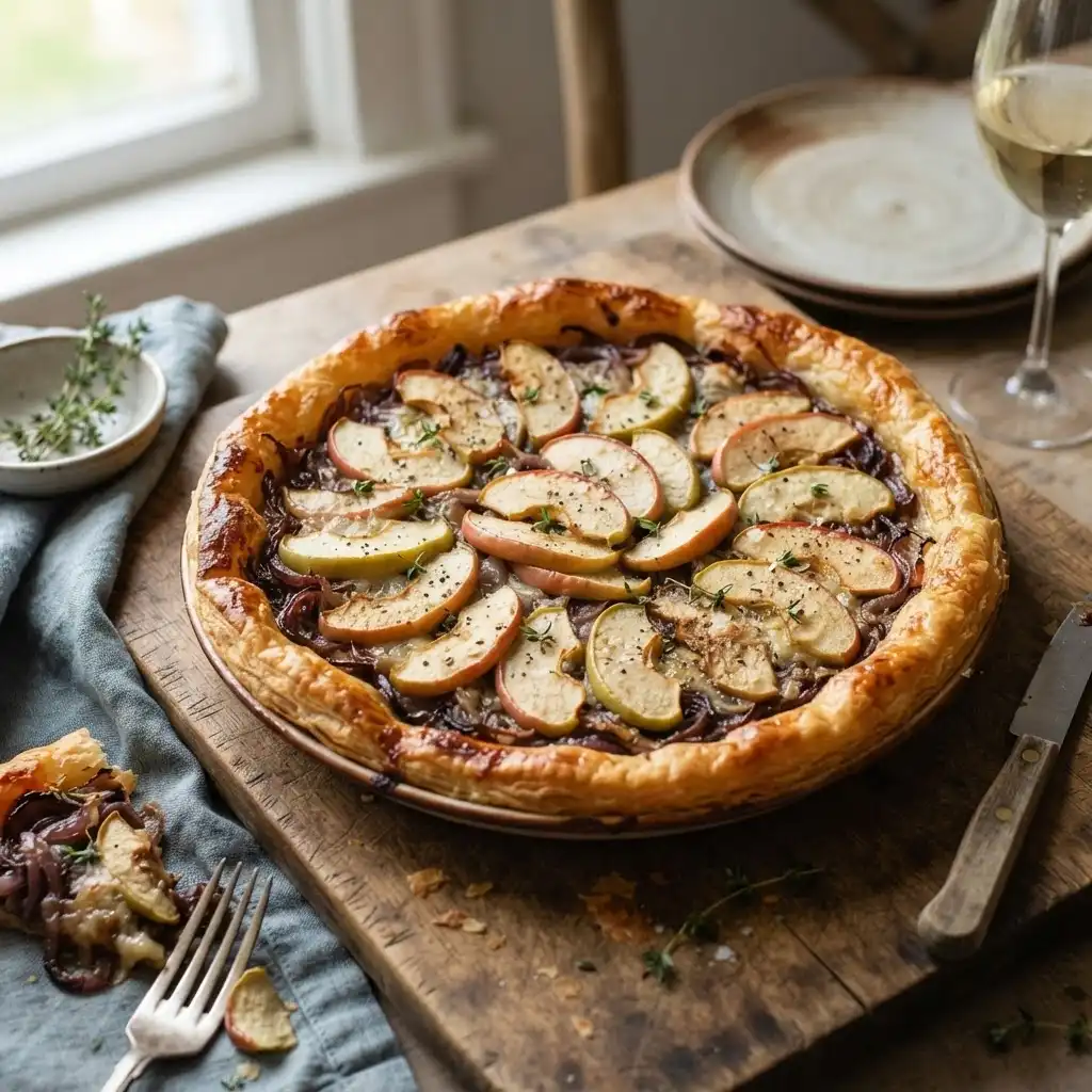 Apfel-Zwiebel-Tarte
