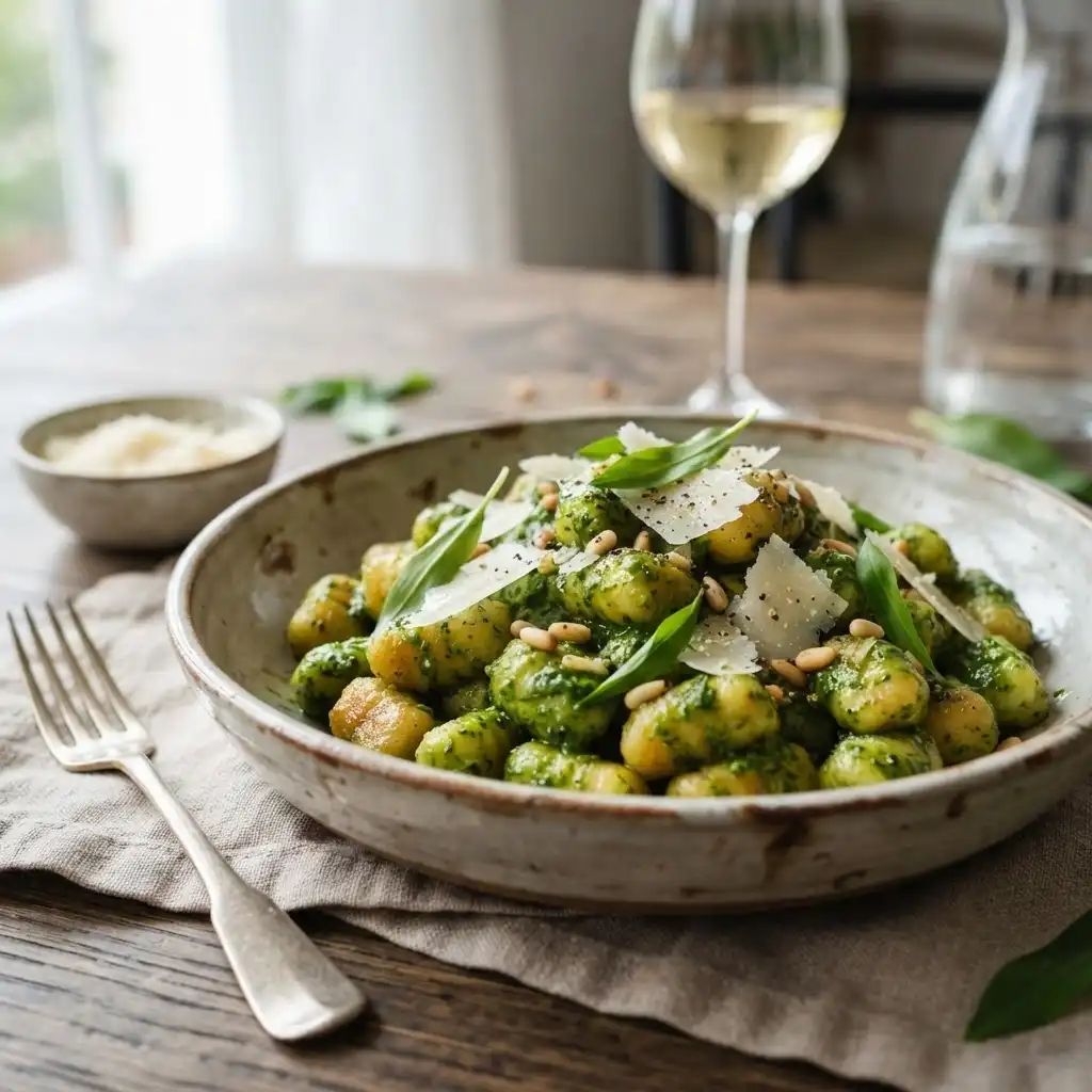 Bärlauch-Gnocchi mit Parmesan