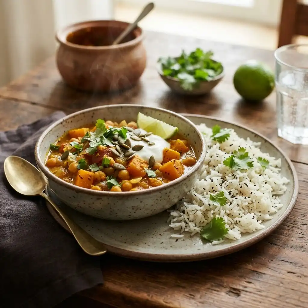 Kichererbsen-Kürbis-Curry