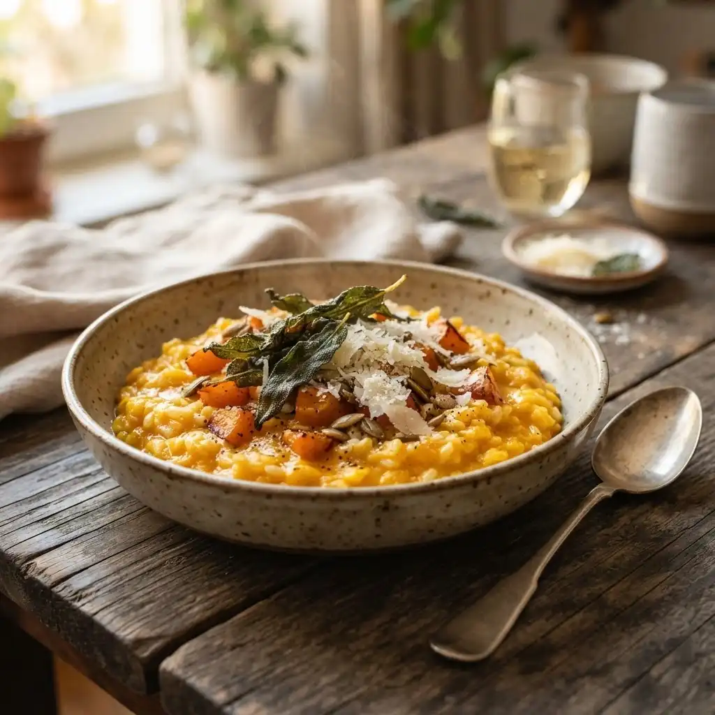 Kürbisrisotto mit Salbei