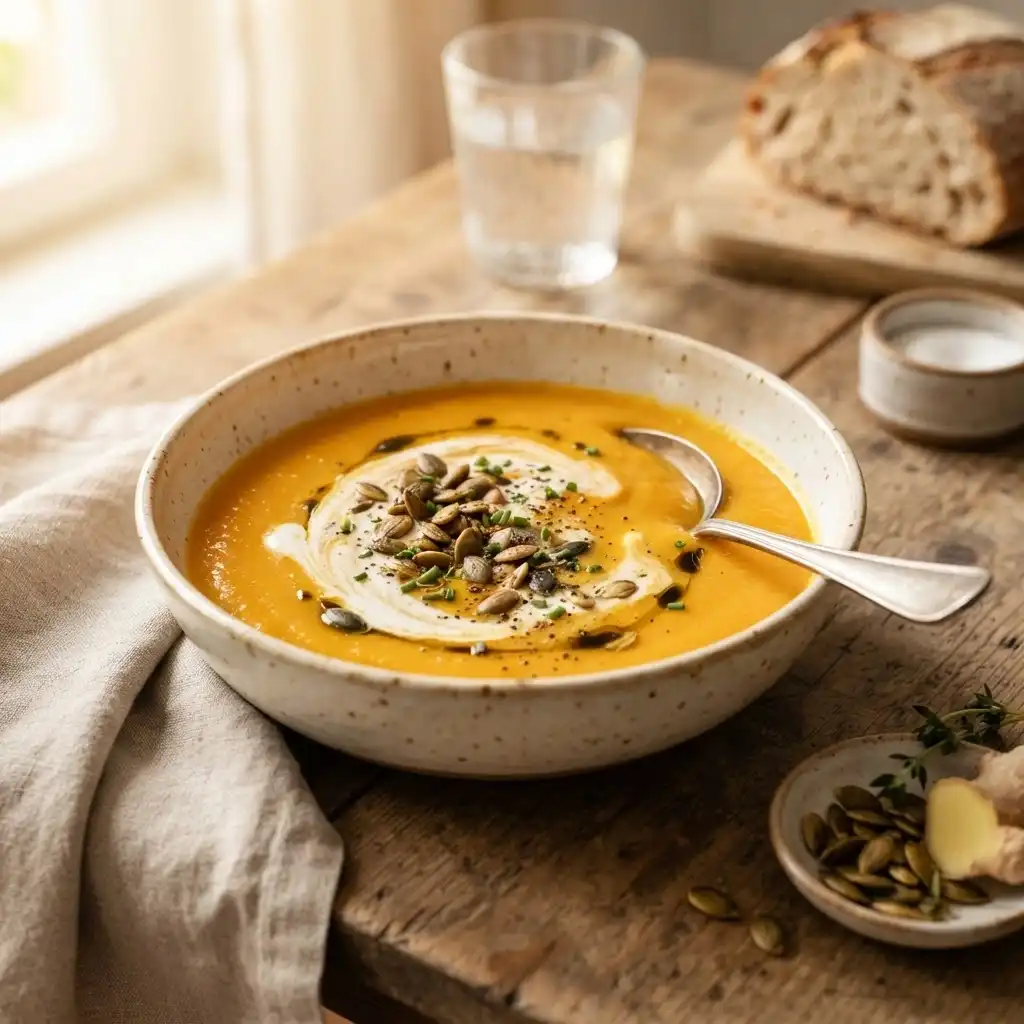 Kürbissuppe mit Ingwer