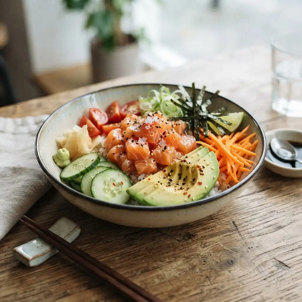 Lachs-Bowl mit Avocado