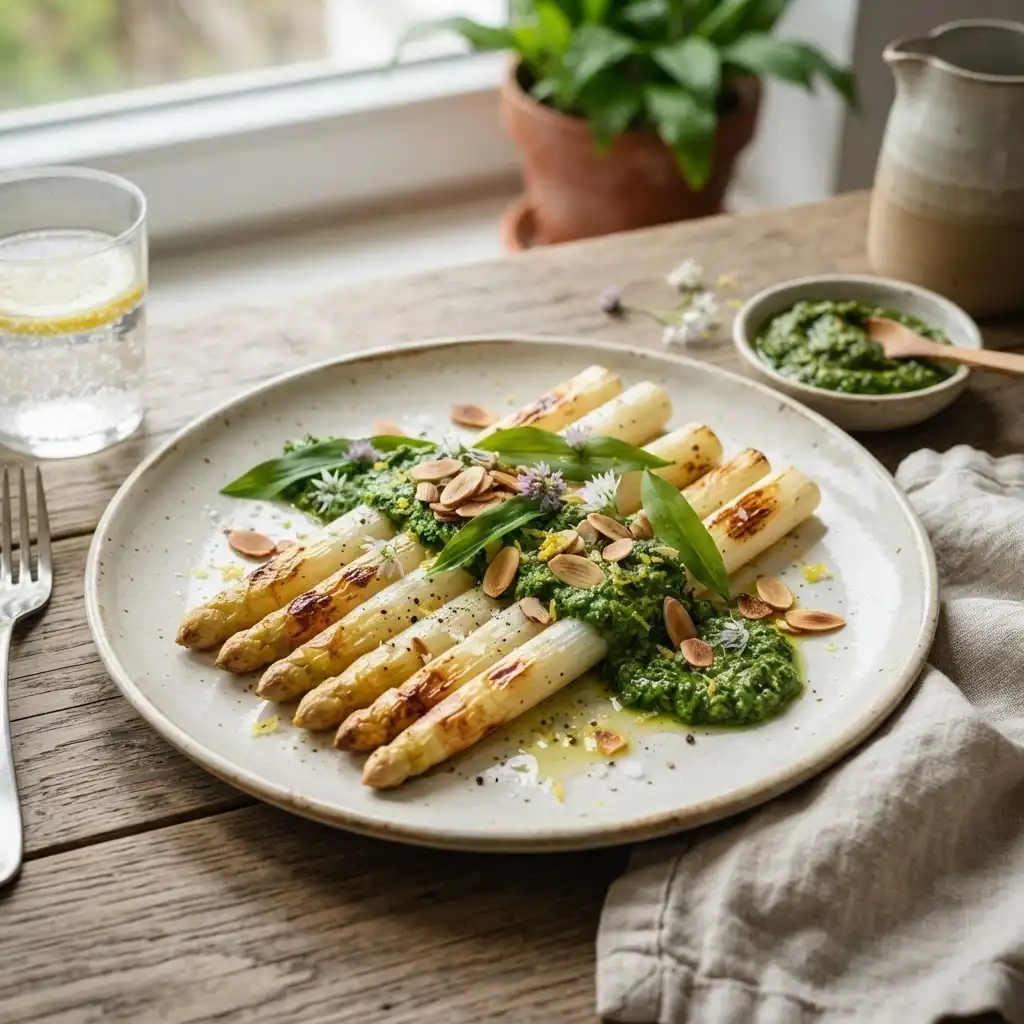 Ofenspargel mit Bärlauchpesto