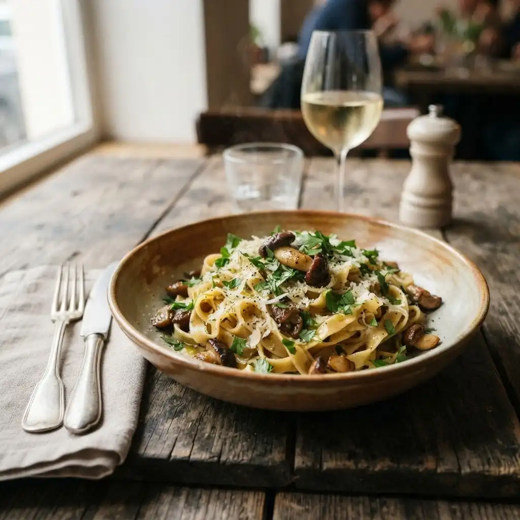 Steinpilz-Pasta mit Petersilie